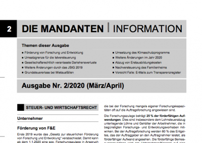 Mandantenbrief 2-2020