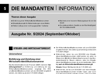 Mandantenbrief 5-2024