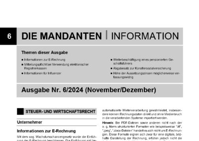 Mandantenbrief 6-2024