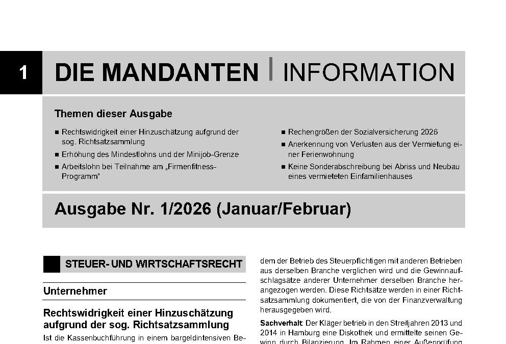 Mandantenbrief 1-2026