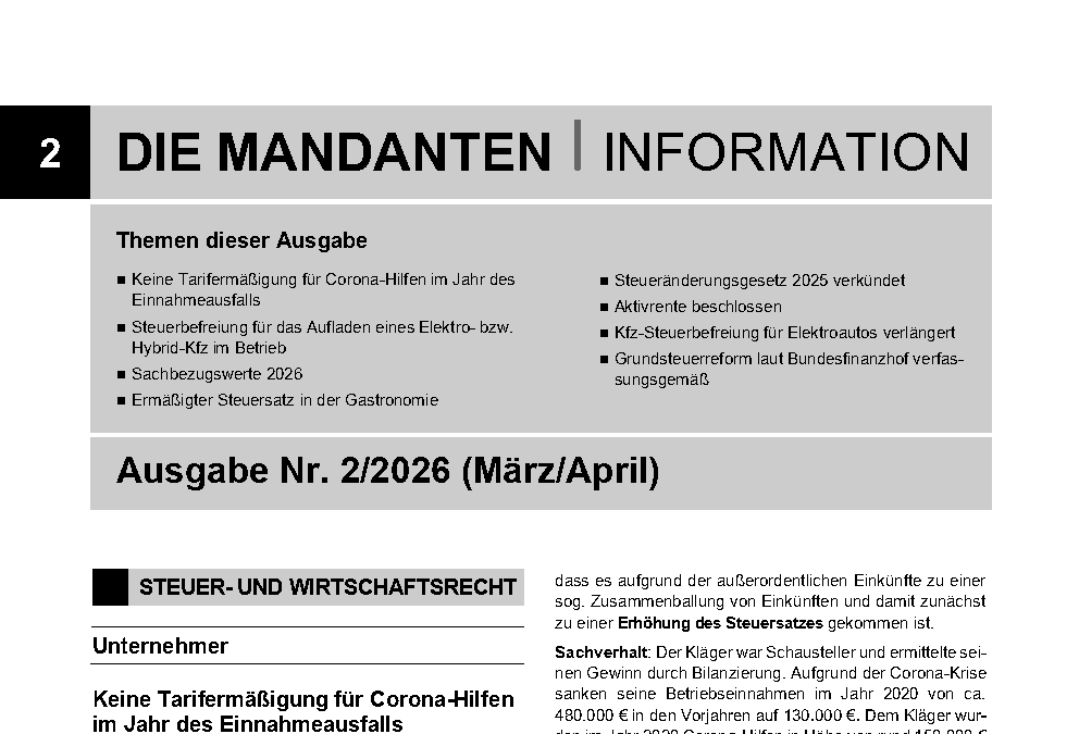Mandantenbrief 2-2026