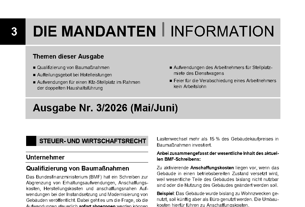 Mandantenbrief 3-2026