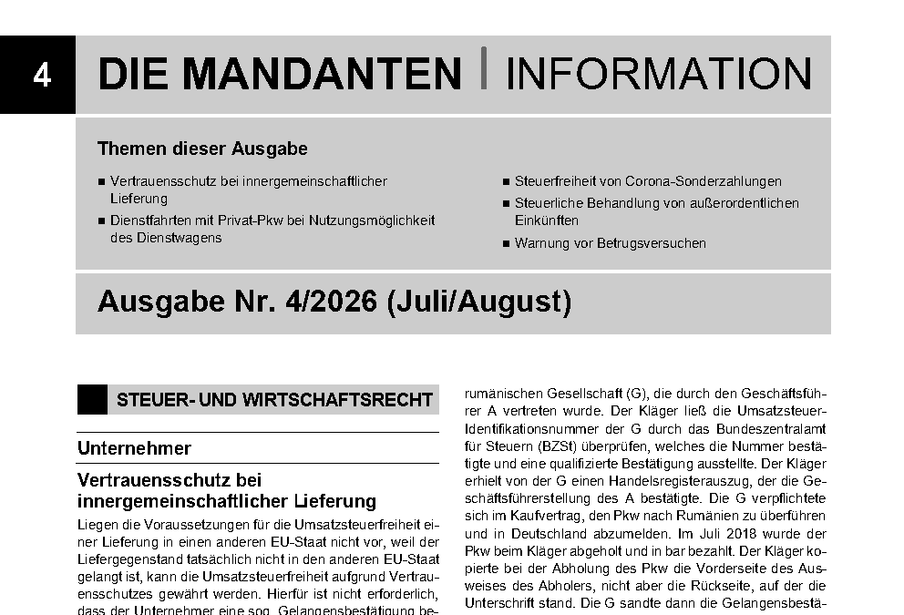 Mandantenbrief 4-2026