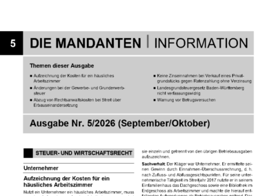 Mandantenbrief 5-2026